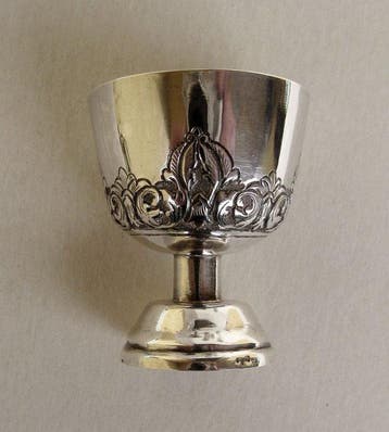 Set of 6 Hand-Hammered Solid Silver Liqueur Cups - Late 19th