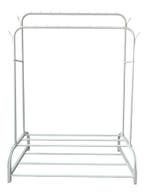 Lendo Online Kledingrek 110x55x160 cm Wit met Haken, Verzenden