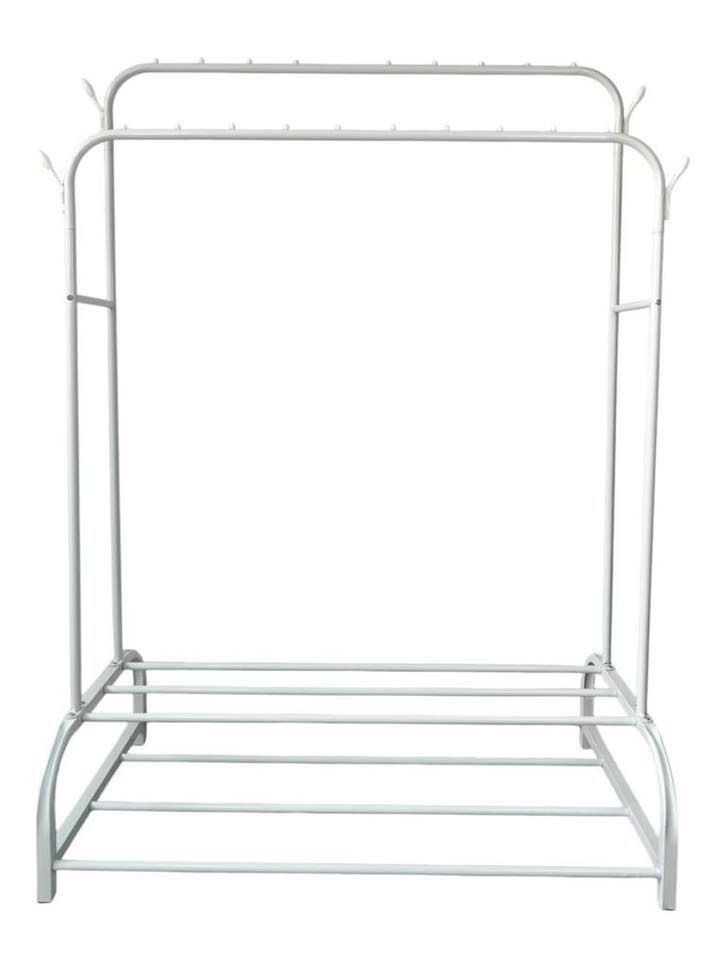 Lendo Online Kledingrek 110x55x160 cm Wit met Haken, Vêtements | Femmes, Portants à vêtements, Envoi