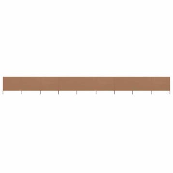 vidaXL Windscherm 9-panelen 1200x120 cm stof taupe, Verzenden