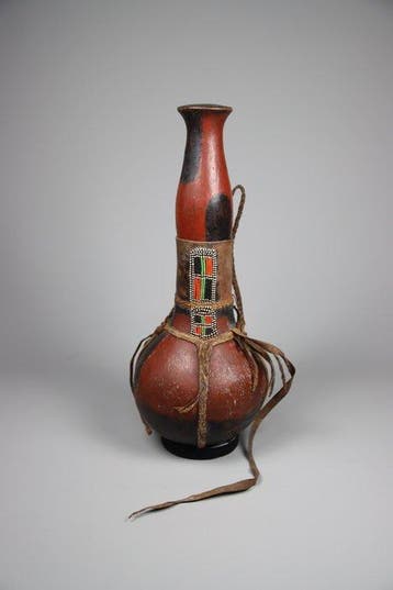 Kalebassen voor melk van de Turkana- of Samburu-etnische, Antiek en Kunst