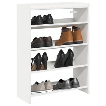 vidaXL Schoenenrek 60x25x81 cm bewerkt hout wit, Verzenden
