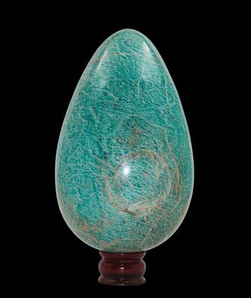 8,18 kg Groot Aqua Amazoniet Kristal Ei - 26,5 cm - India Ei