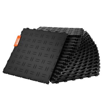 Garagetegels Zwart 50st | Retour Deal | Sla je slag, Verzenden, Overige typen, Minder dan 50 cm, Zo goed als nieuw