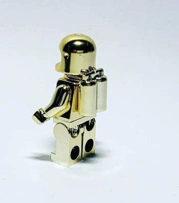 Lego Minifiguur - Classic Space - Chrome Gold Astronaut, Nieuw