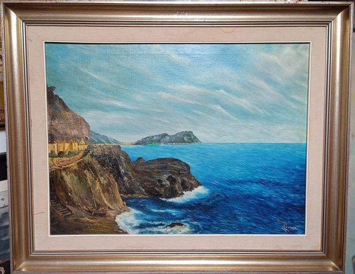 Luigi Sorrese (XX) - Costiera Amalfitana, Antiek en Kunst, Kunst | Schilderijen | Klassiek