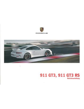 2015 PORSCHE 911 GT3 INSTRUCTIEBOEKJE DUITS