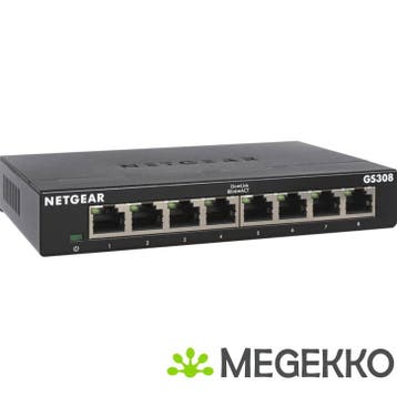 Netgear GS308-300PES unmanaged netwerk switch, Computers en Software, Verzenden, Nieuw