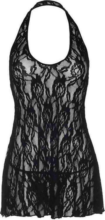 Sexy Lingerie Leg Avenue +size kanten halter slipdress me..., Verzenden