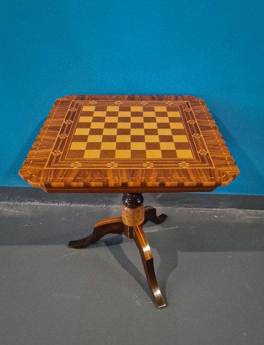 Centre de table - Bois - Table basse échiquier, Antiquités & Art, Antiquités | Autres Antiquités