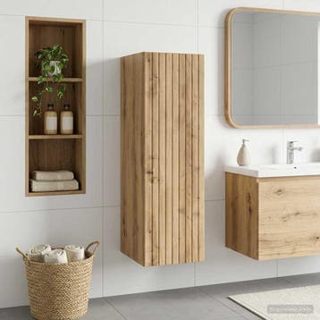 vidaXL Wandgemonteerde Badkamerkast Artisanaal eiken, Huis en Inrichting, Verzenden, Nieuw