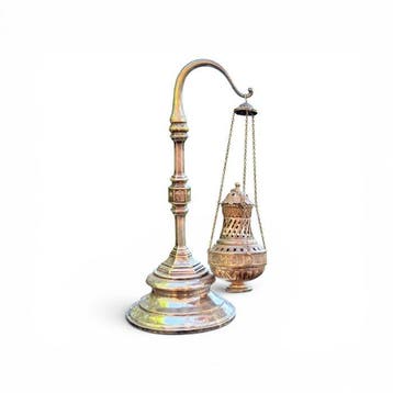 Joyería Otero - Encensoir - Laiton argenté - Religieux, Antiquités & Art