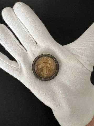 Reliekhouder - Zilver, Glas, Textiel - 1850-1900 - Heilige