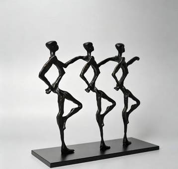 sculptuur, Marching Together - 18 cm - Legering