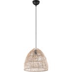 LED Hanglamp Trion Kei - 1-lichts Rond Bruin Rotan - E27 Fit, Huis en Inrichting, Verzenden, Nieuw