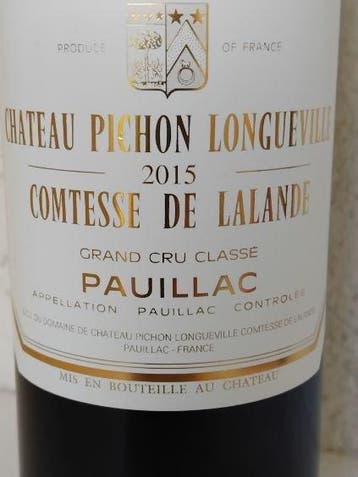 2015 Chateau Pichon Longueville Comtesse de Lalande -, Nieuw