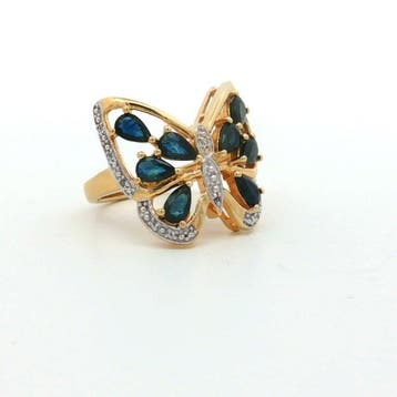 Zonder minimumprijs - Ring Zilver, Verguld - 2.05ct. tw.