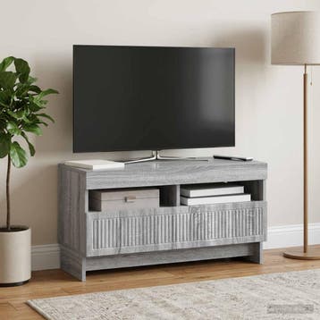 vidaXL LED tv-meubel ALKMAAR 81 x 35 x 43 cm Grijs Sonoma, Verzenden