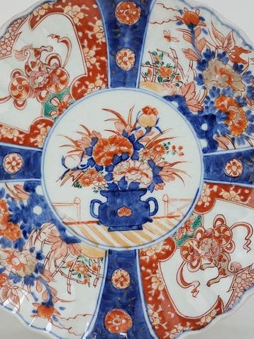 Schotel - Porselein - Groot Imari-lobvormig bord