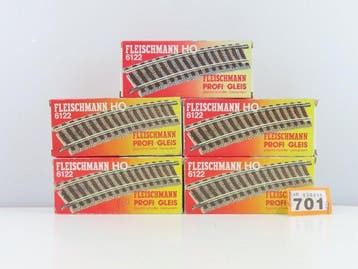 Fleischmann H0 - 6122 - Modeltreinsporen (50) - 50 Gebogen, Nieuw