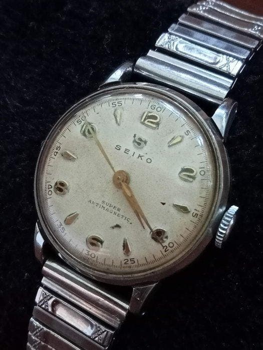 Seiko - Circa 1950 Seikosha Super Cal 10 15 Jewel Mechanical, Handtassen en Accessoires, Horloges | Antiek