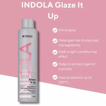 Indola Glaze It Up Shine Spray (Finishing Spray), Verzenden, Nieuw, Gel, Wax, Haarlak of Mousse
