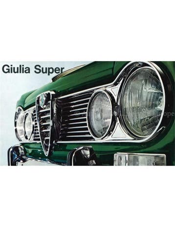 1966 ALFA ROMEO GIULIA SUPER BROCHURE ENGELS, Ophalen of Verzenden