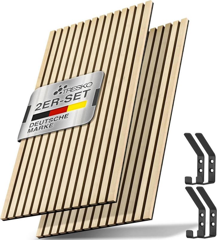 Wandpanelen - Akoestische panelen - Lattenwand - 2 stuks - 1, Huis en Inrichting, Woonaccessoires | Wanddecoraties, Nieuw, Verzenden
