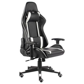 vidaXL Gamestoel draaibaar PVC wit, Verzenden, Nieuw