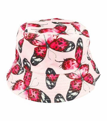 Bucket Hat Hoedje – Vlinder Print - Omkeerbaar – One Size –, Nieuw