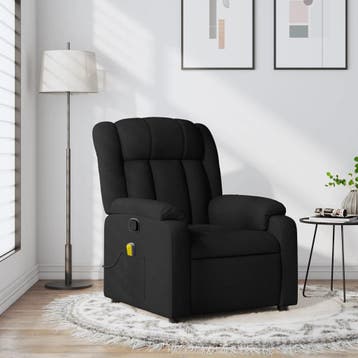 vidaXL Massagestoel met zwarte stof, Maison & Meubles, Fauteuils, Verzenden
