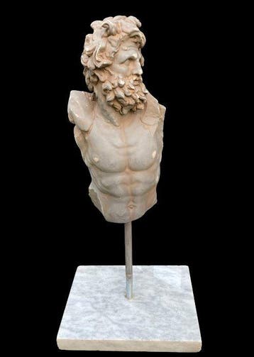 sculptuur, Dorso Menelao - 50 cm - Gegoten steen