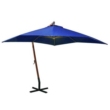 vidaXL Zweefparasol met paal 3x3 m massief vurenhout, Tuin en Terras, Verzenden, Nieuw
