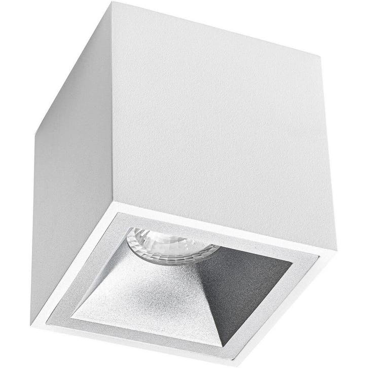 Pragmi Cliron Pro Opbouwspot GU10 - Mat Wit/Zilver Aluminium, Huis en Inrichting, Lampen | Overige, Nieuw, Verzenden