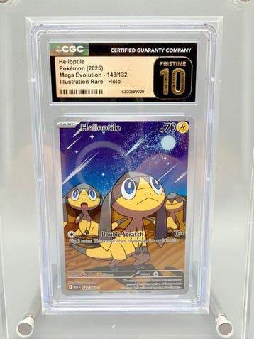 Pokémon Graded card - Helioptile 143/132 - CGC Pristine 10 -
