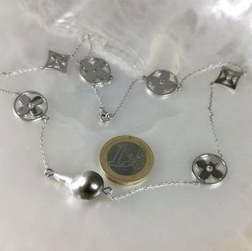 Halsketting Zilver Parel - Tahiti long BQØ12x20,5MM, Nieuw