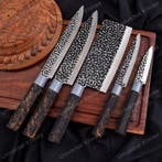 Keukenmes - Hars, handgemaakt gevouwen staal met