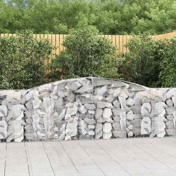 vidaXL Schanskorven 20 st gewelfd 400x30x80/100 cm ijzer, Verzenden