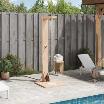 vidaXL Buitendouche 210 cm Massief grenenhout en, Tuin en Terras, Verzenden, Nieuw