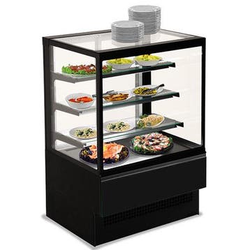 Koelvitrine | 630L | Zwart | +2°C/+8°C | 4 Schappen |, Verzenden