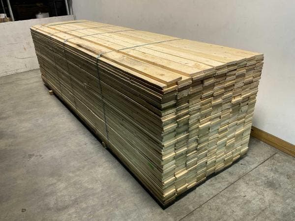 Veiling - 34x Vuren plank ruw 420x12,5x2,2cm, Bricolage & Construction, Bois & Planches