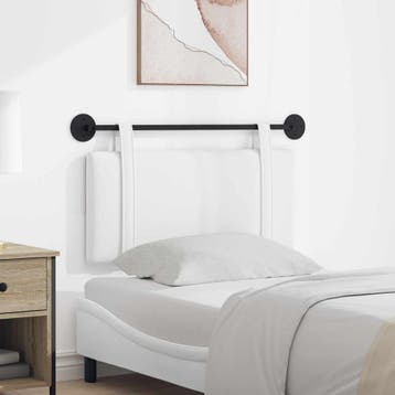 vidaXL Hangend hoofdbord Wit Stof, Huis en Inrichting, Slaapkamer | Bedden, Verzenden, Nieuw