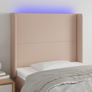 vidaXL Hoofdbord LED 93x16x118/128 cm kunstleer, Verzenden, Nieuw