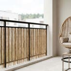 vidaXL Tuinhek Gecarboniseerd 600 x 100 cm Riet, Verzenden