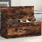 vidaXL Opbergbox 90x35x35 cm bewerkt hout gerookt, Verzenden