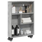 vidaXL Opbergtrolley smal 48x13x68 cm bewerkt hout, Verzenden, Nieuw