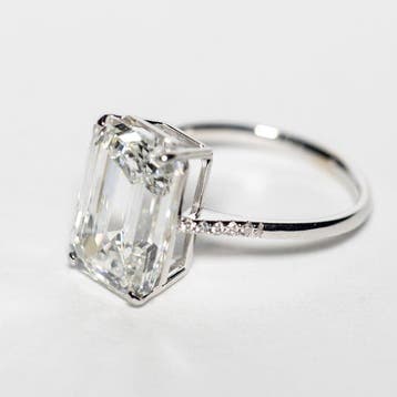 Zonder minimumprijs - Ring - 18 karaat Witgoud - 7.10ct. tw., Nieuw