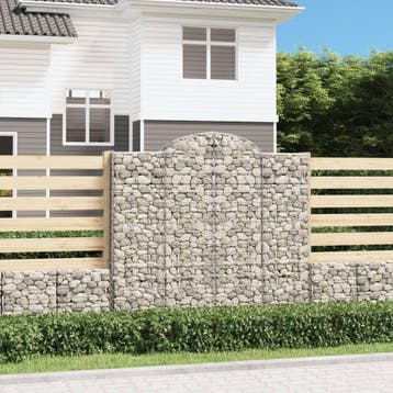 vidaXL Schanskorf gewelfd 200x30x180/200 cm gegalvaniseerd, Verzenden