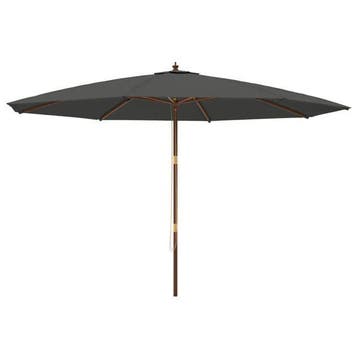 Parasol bois anthracite 400x273 cm - Retour client -53%, Jardin & Terrasse, Verzenden