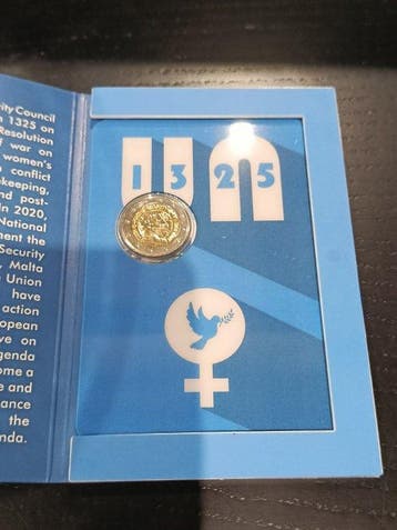 Malta. 2 Euro 2022 UN Resolution on Women (Zonder